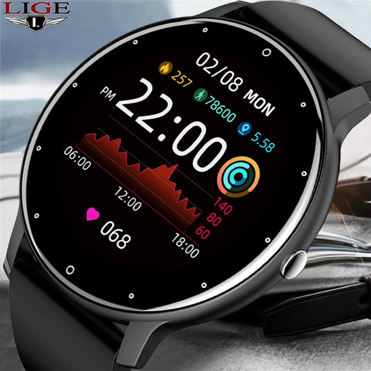 LIGE Smart Watch, Unisex Sport Fitness Watch, IP67 Waterproof, Bluetooth For Android IOS